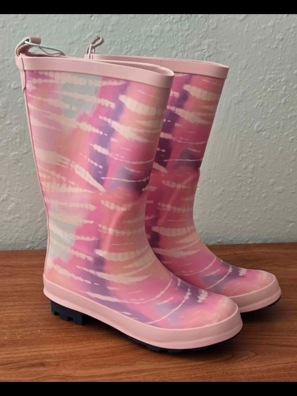 Cat & Jack Rain Pink Boots New Size 1 Big Kid, New